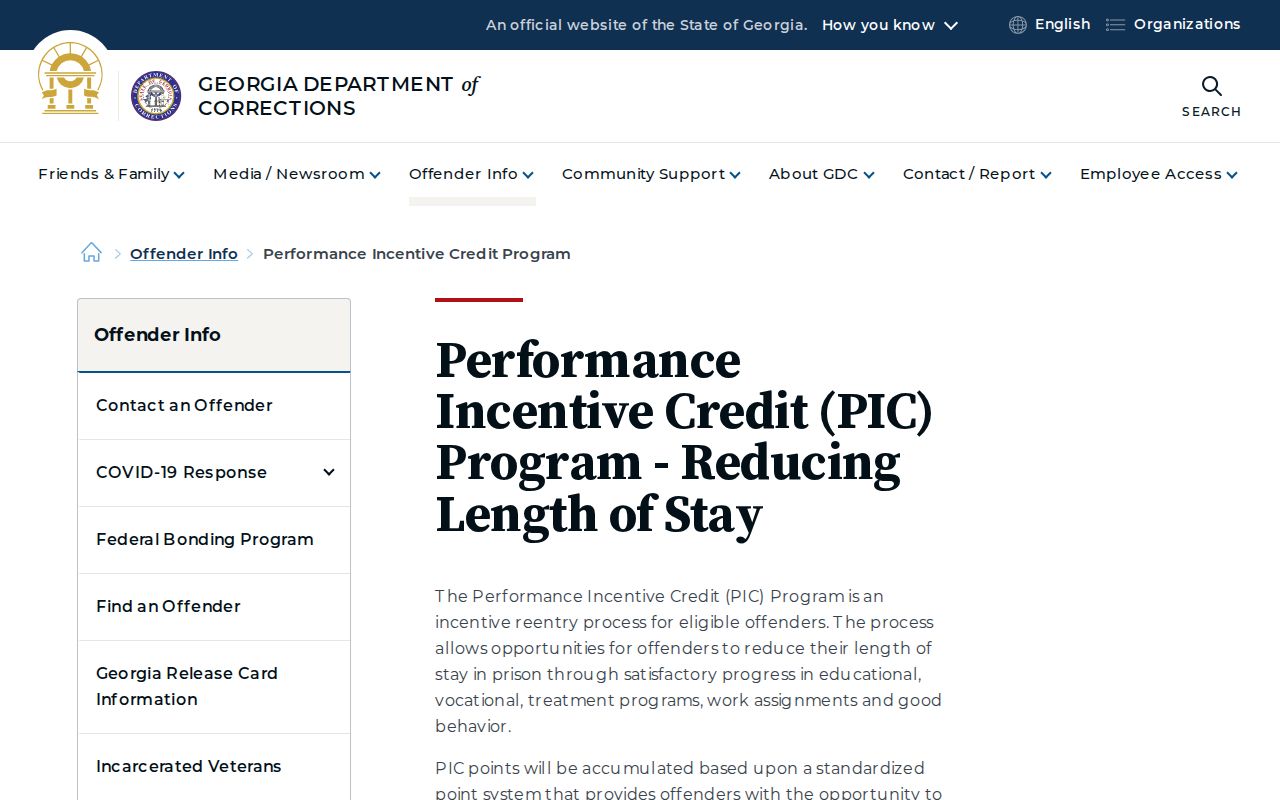 Hancock County projected release date GDC credit program